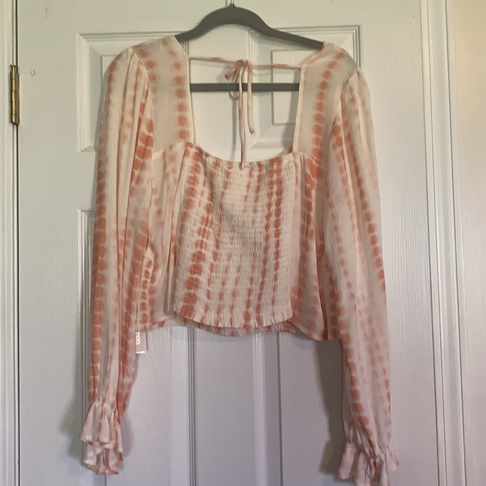 NWT june and hudson smocked cropped top so cute! - Picture 3 of 10